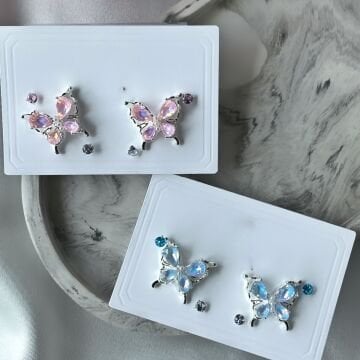 Kelebek Tasarım Küpe Set