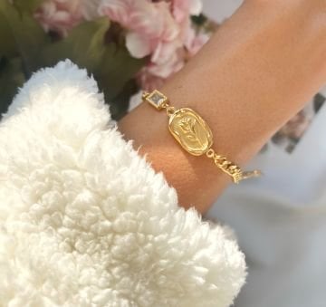 Vintage Rose Çelik Bileklik