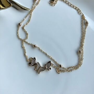 Kelebek Tasarım Çelik Halhal