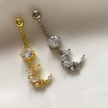 Moon Göbek Retro Piercing