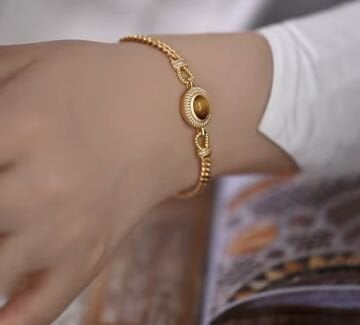 Vintage Stone Tasarım Zincir Bileklik