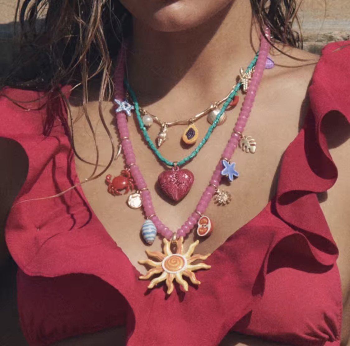 Summer Charm Tasarım 3'lü Kolye