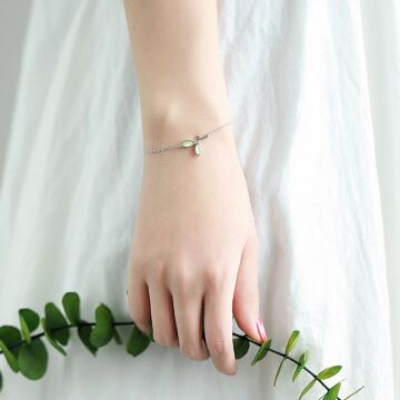 Yaprak Tasarım Vintage Gümüş Bileklik