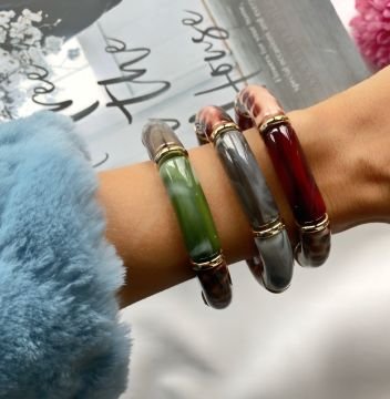 Renkli Leopar Desenli Kemik Bileklik