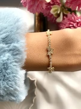 Kelebek Figürlü Çelik Bileklik