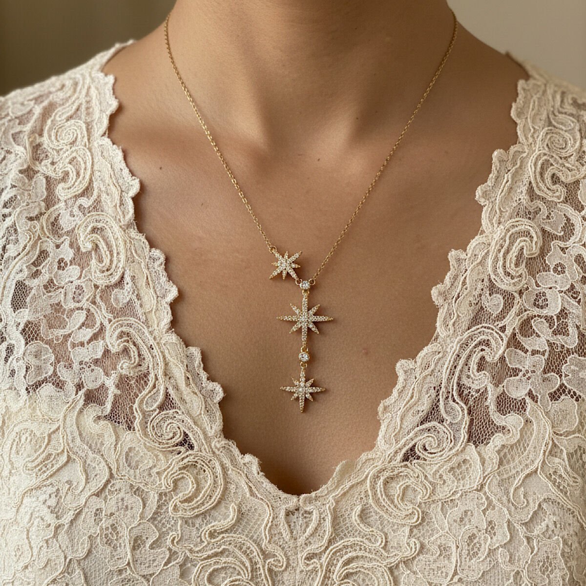 Yıldız Tasarım Vintage Çelik Kolye