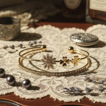 Yonca Detaylı Zirkon Taşlı Halka Bileklik