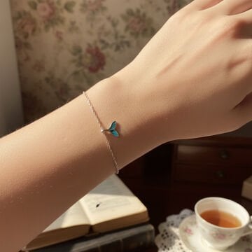 Blue Tail Gümüş Bileklik