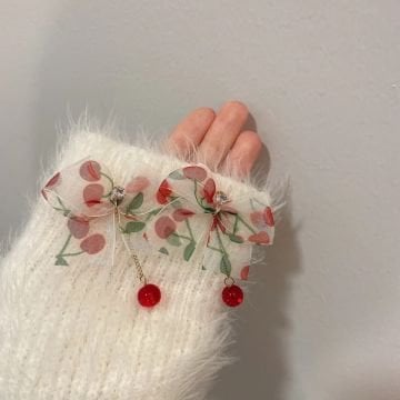 Fiyonk Vintage Kiraz Küpe