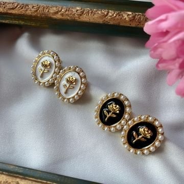 Vintage Rose Çelik Küpe