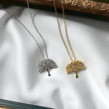 Hayat Ağacı Çelik Kolye