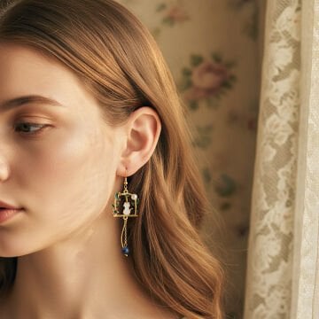 Lovely Cat Night Küpe