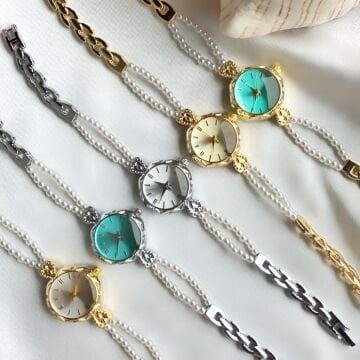 Vintage Pearl Tasarım Saat