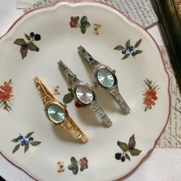 Vintage Oval Kadran Tasarım Saat