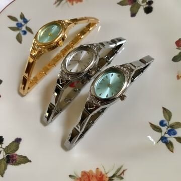 Vintage Oval Kadran Tasarım Saat
