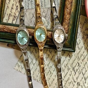 Vintage Oval Kadran Tasarım Saat