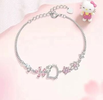 Hello Kitty Gümüş Bileklik