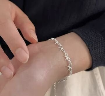Ribbon Touch Gümüş Bileklik