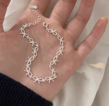 Ribbon Touch Gümüş Bileklik