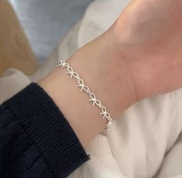 Ribbon Touch Gümüş Bileklik