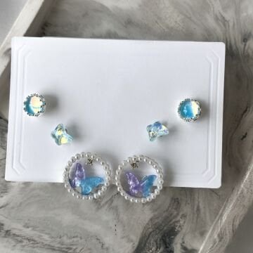 Magic Butterfly 6'lı Küpe Set