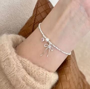 Sweet Heart Fiyonk Gümüş Bileklik