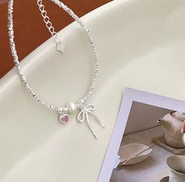 Sweet Heart Fiyonk Gümüş Bileklik