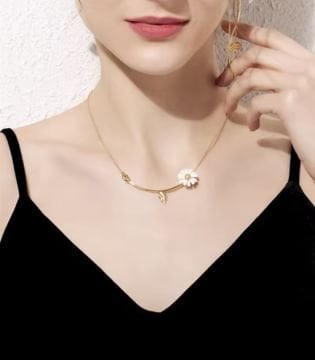 Papatya Tasarım Çelik Kolye