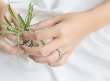 Yaprak Tasarım Vintage Gümüş Yüzük