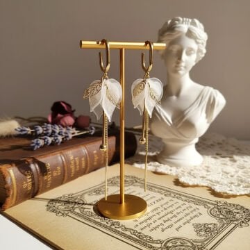 Gold Yaprak Tasarım Küpe