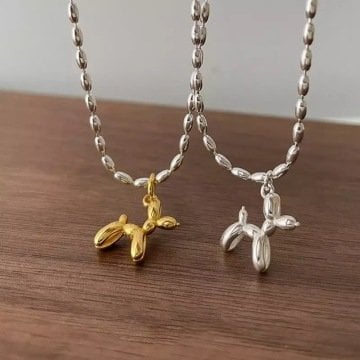 Balloon Dog Gümüş Kolyeler