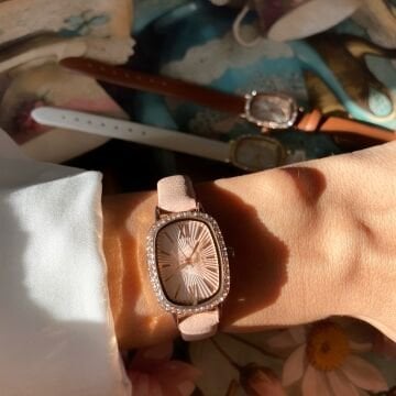 Taş Çerçeve Tasarım Vintage Deri Kordon Saat