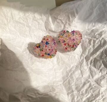 Candy Heart Tasarım Küpe