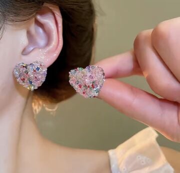 Candy Heart Tasarım Küpe