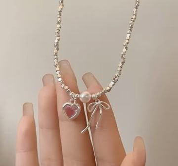 Sweet Heart Fiyonk Gümüş Kolye