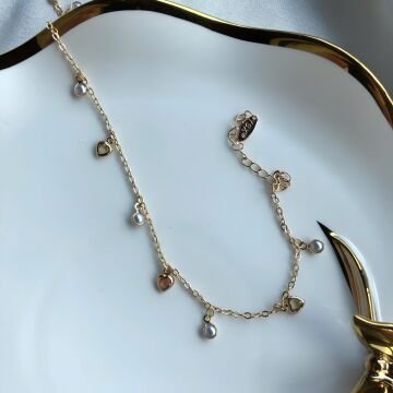 Kalp ve İnci Tasarım Halhal