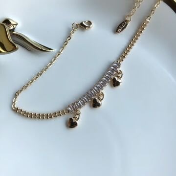 Kalp Tasarım Çelik Halhal