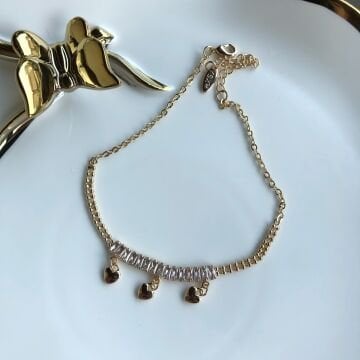 Kalp Tasarım Çelik Halhal