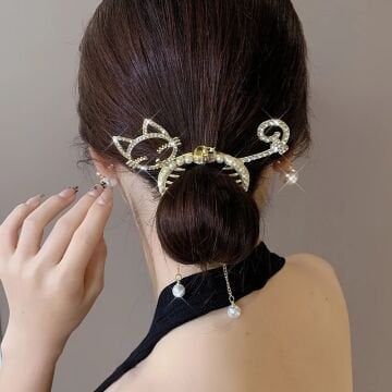 Kedi Tasarım Vintage Toka