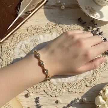 Eye Design Taşlı Tasarım Bileklik