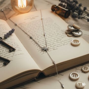 Yıldız Retro Gümüş Kolye