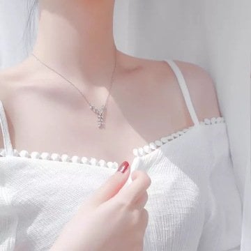 Leaf Retro Gümüş Kolye