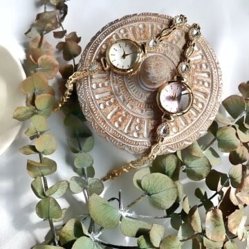 Damla Taşlı Vintage Tasarım Saat