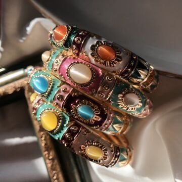 Vintage Renkli Taş Tasarım Bileklikler