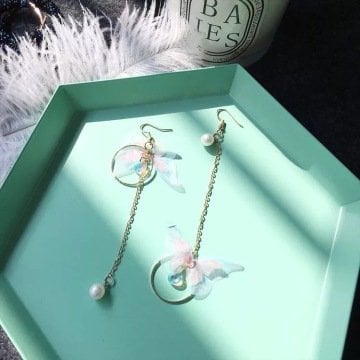 Kelebek Halka Tasarım Küpe