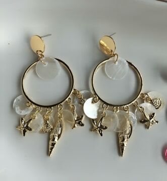 Seashell Tasarım Küpeler