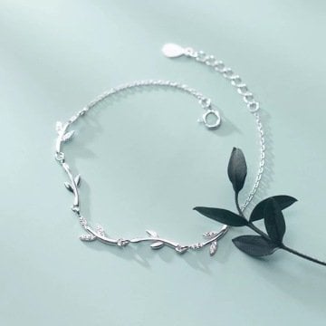 Leaf Gümüş Bileklik