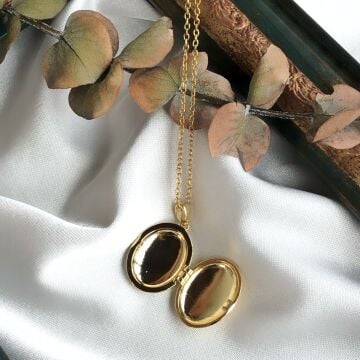 Vintage Çiçek Desenli Çelik Kolye