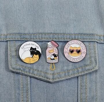 Antidepresan 3'lü Kedi Broş Set