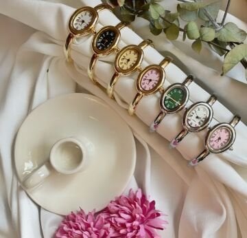 Vintage Kelepçe Model Çelik Saat